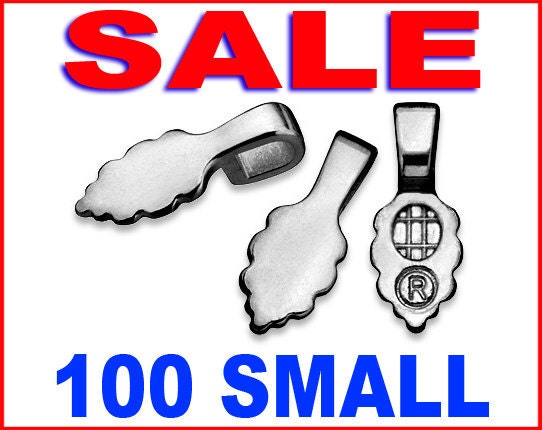 FREE Magnetic Clasp Choker - 100 SMALL Aanraku Bails - Silver Plated Aanraku bails - Anraku Bail - Z2