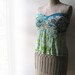 REDUCED - Forest Fae, Disco, Top, Vintage Lace, Teal Blue, Bohemian Clothing