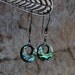 ABALONE hoop earrings, abalone silver earrings
