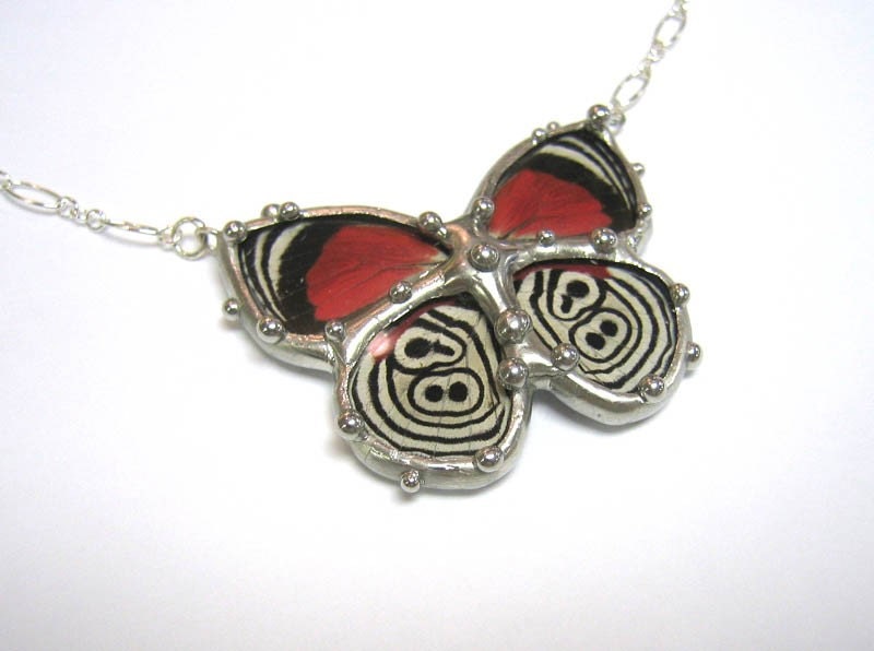 88 Butterfly Necklace - Real Butterfly Wings