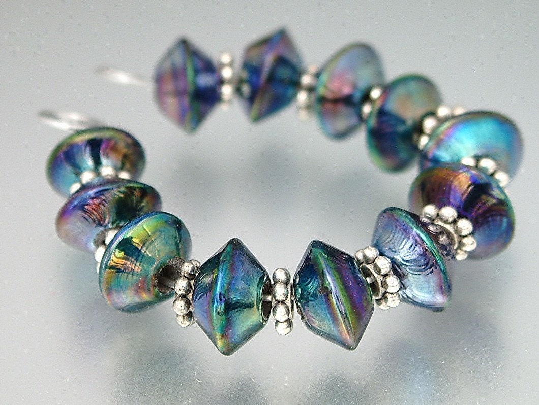 KILLERBEEDZ1 - Psyche Sparklers - 12 Lampwork Beads