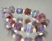 KILLERBEEDZ1 - Purple Magic- 12 Lampwork Beads