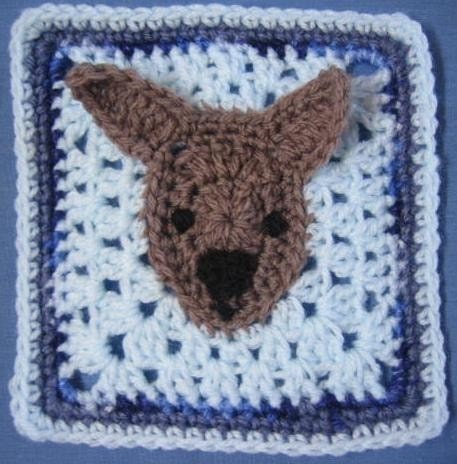 Kangaroo square - rugalugs crochet pattern