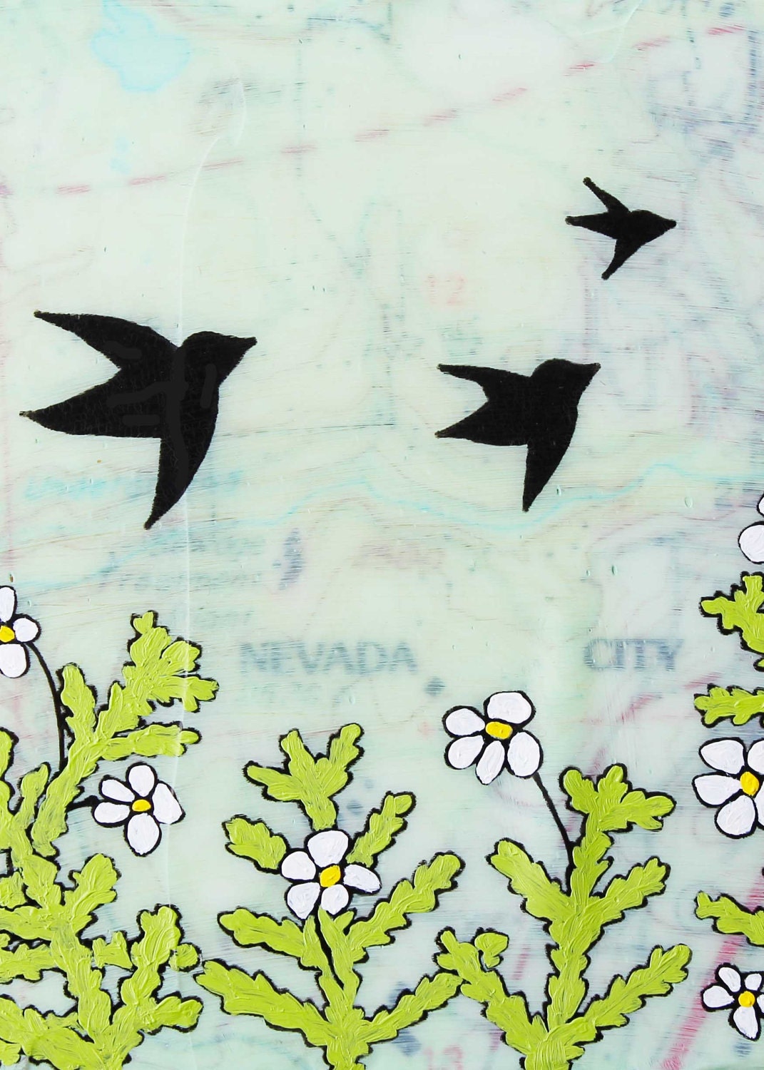 Nevada City- Archival Map Print 8 x 10 - SALE 1/2 OFF