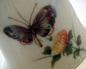 Vintage Porcelain Bell - Takahashi San Francisco CA - Japan Butterflies 70s Seventies 1970s Collectibles Home and Living Vintage Home Decor