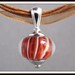 Red, Orange and Yellow Spiral Lampwork Pendant