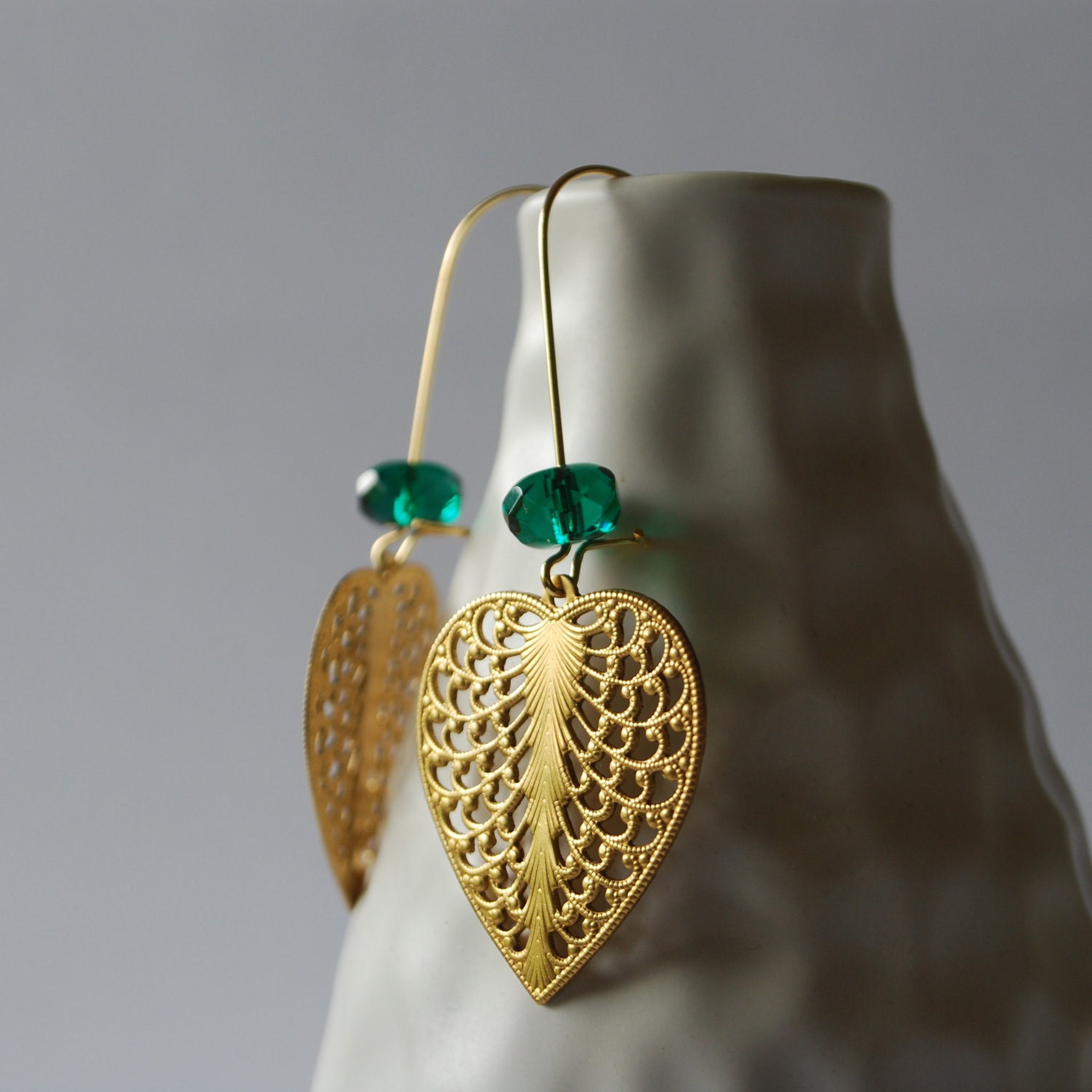 Golden Peacock  Earrings