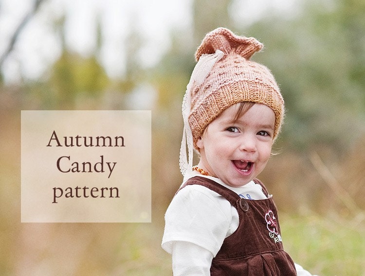 PATTERN Autumn Candy knitted scrunch hat