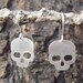 Skull Earrings - Skull Jewelry - Sterling Silver, Halloween, Dangle, Dia De Los Muertos
