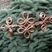 Celtic Knot Double Swirls and Curls Copper Shawl Pin, Hair Pin, Scarf Pin, Sweater Brooch, Barrette, Hair Clip - Hair Accessory