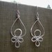 Celtic Loops Sterling Silver Wire Earrings, Celtic Jewelry, Celtic Knot- Hammered Wire Dangle Earrings