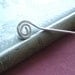 Hair Stick, Shawl Pin, Hair Clip - Sterling Silver Metal Simple Spiral - Long Hair Accessories -Women- Hair Sword, Hair Toy
