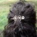 Celtic Double Crossed Loops Brass Shawl Pin, Hair Pin, Scarf Pin, Brooch, Hair Slide, Fastener, Closure - Knitting Accessories, Women