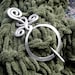 Circle With A Twist Aluminum Shawl Pin - Scarf Pin - Closure - Fastener -Sweater Brooch - Metal -Women Knitting Accessories-