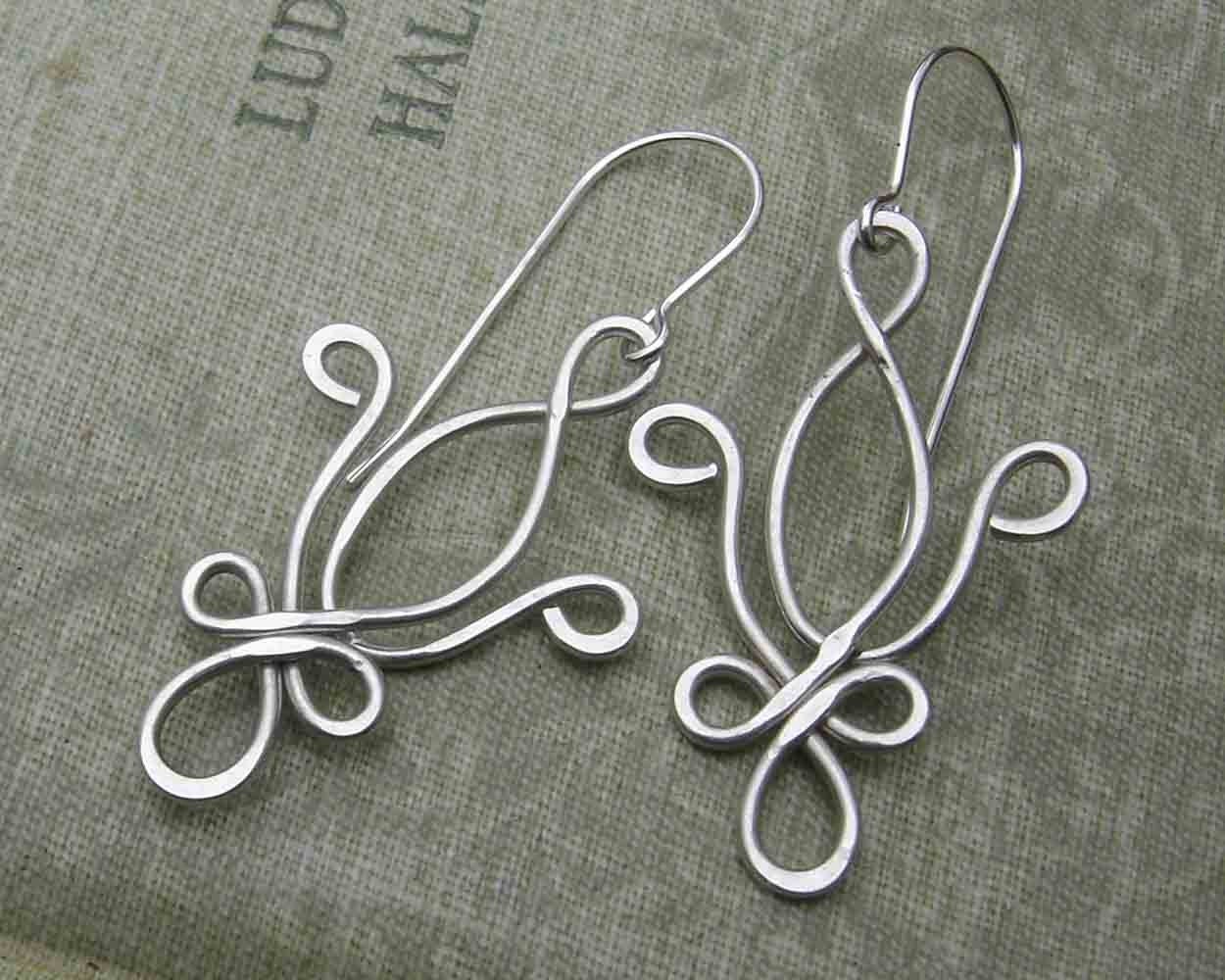 Fleur De Lis Sterling Silver Earrings - Mardi Gras - New Orleans
