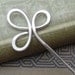 Trinity Clover Loops Sterling Silver Hair Stick, Shawl Pin, Scarf Pin - Hair Accessory - Long Hair Accessories - Women, Irish, Knitting