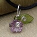 Little Lilac Purple Glass Flower Pendant Necklace -Spring Czech Glass Beads - Flower Necklace - Flower Girls Jewelry
