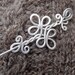 Celtic Sterling Silver Shawl Pin, Scarf Pin, Hair Pin, Sweater Brooch - Double Swirls and Curls - Celtic Accessory