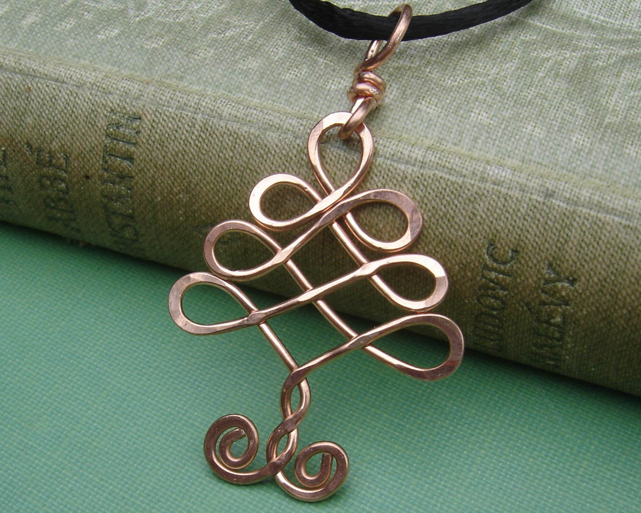 Celtic Tree Copper Pendant - Copper Wire Necklace -Christmas Tree -Celtic Tree of Life- Celtic Jewelry