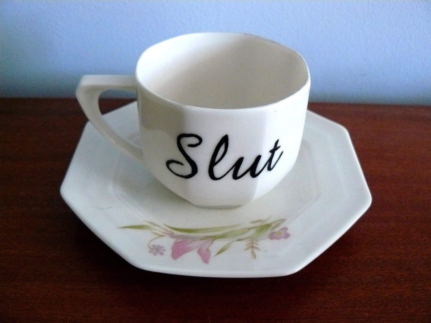 Slut 80s teacup