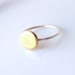 Small Locket Ring, Round Sterling Silver and Brass Keepsake, Poison Ring