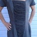 1960s Gray Silk Chiffon Cocktail Wiggle Dress by Anita Modes Size Medium