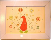 Framed Peacock Print