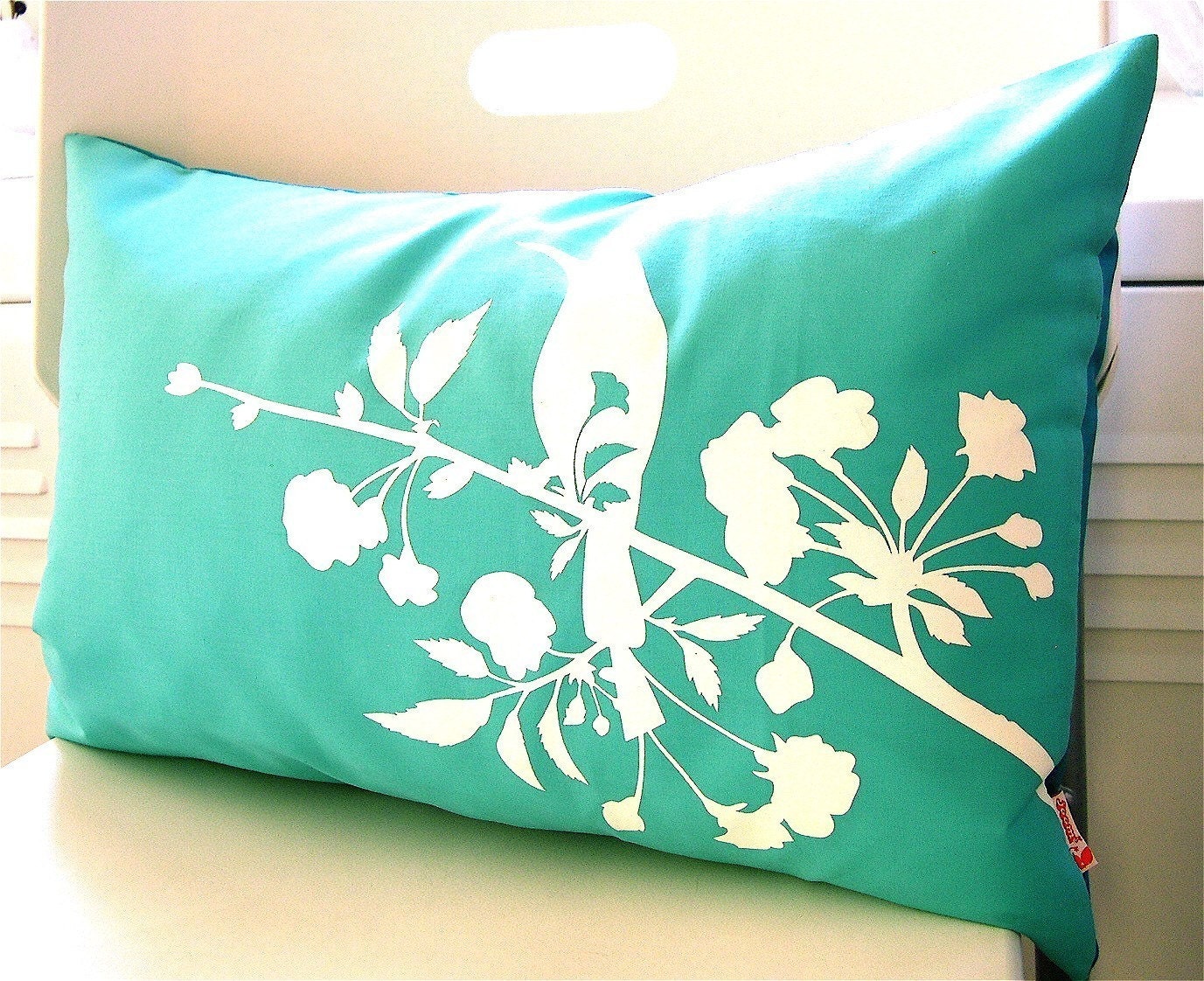 Limited Time Sale Mint Blooming Blossom Rectangle Pillow