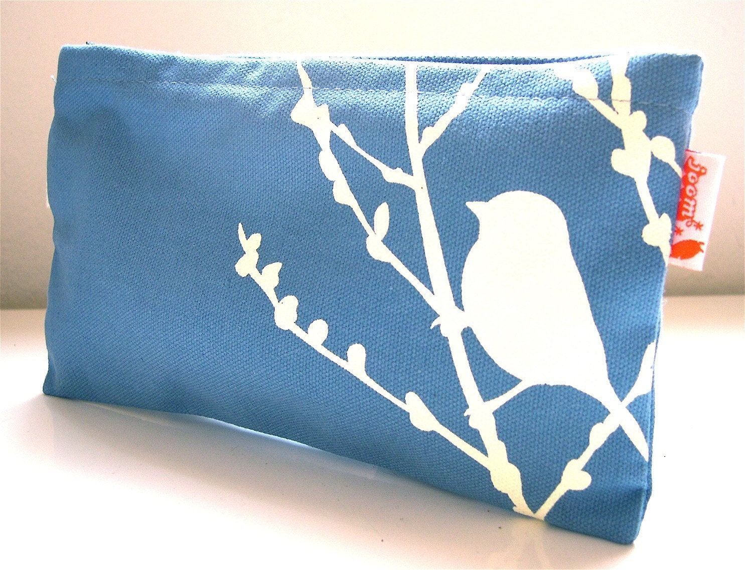 SALE Havelock Blue Bird on Cherry Blossom Pouch
