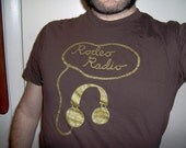 Rodeo Radio T-Shirt Brown Mens L and XL