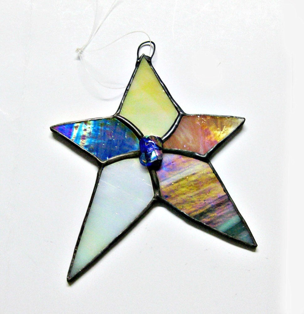Stained Star Glass Ornament or Suncatcher
