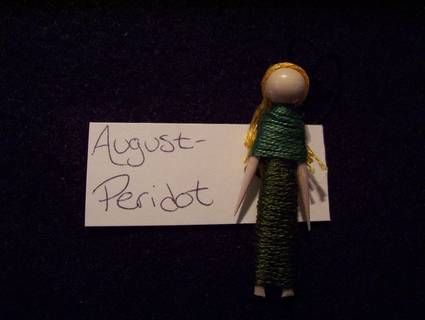 August Birthstone Worry Doll