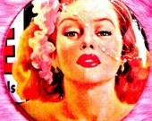 Pocket Mirror - Pinup Girl - Redhead - Femme Fatale
