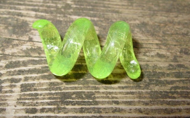 LimeadeTwist Dreadlock glass squiggle dread bead