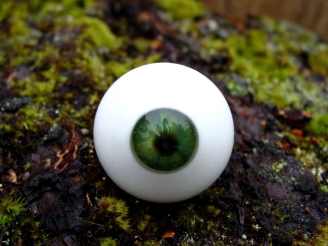 Green Eye eyeball glass jar