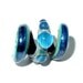 Ocean Bubbles Dreadlock glass squiggle dread bead