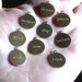 Set of 9 Brass Charms WiSH, LoVe, SPiRiT, PEaCe, DReaM, etc