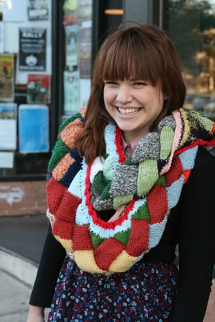 Entrelac Snood Knitting Pattern