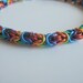 Ultra Bright Rainbow Byzantine Chainmail Bracelet