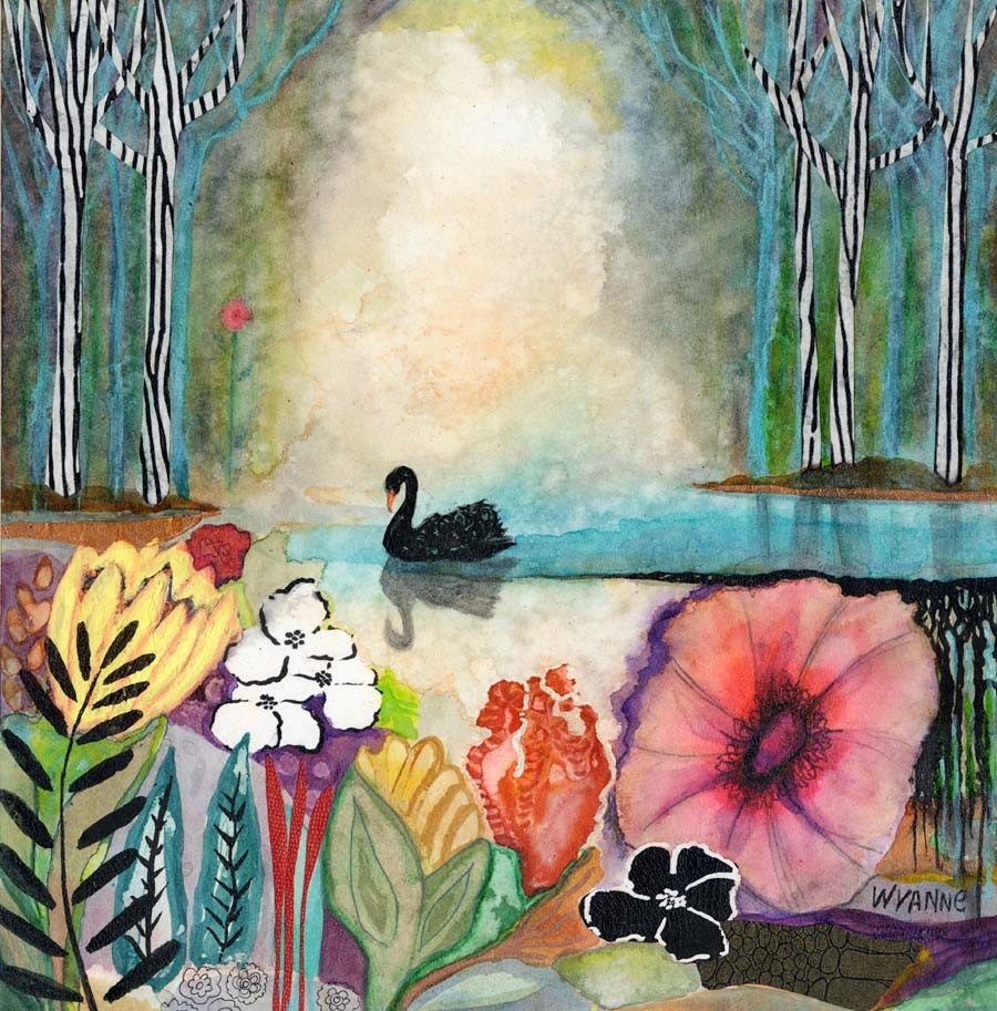 Wonderment - orignal mixed media painting