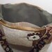 Patchwork Tote Market Bag Beige Brown Green Circles Stripes SALE