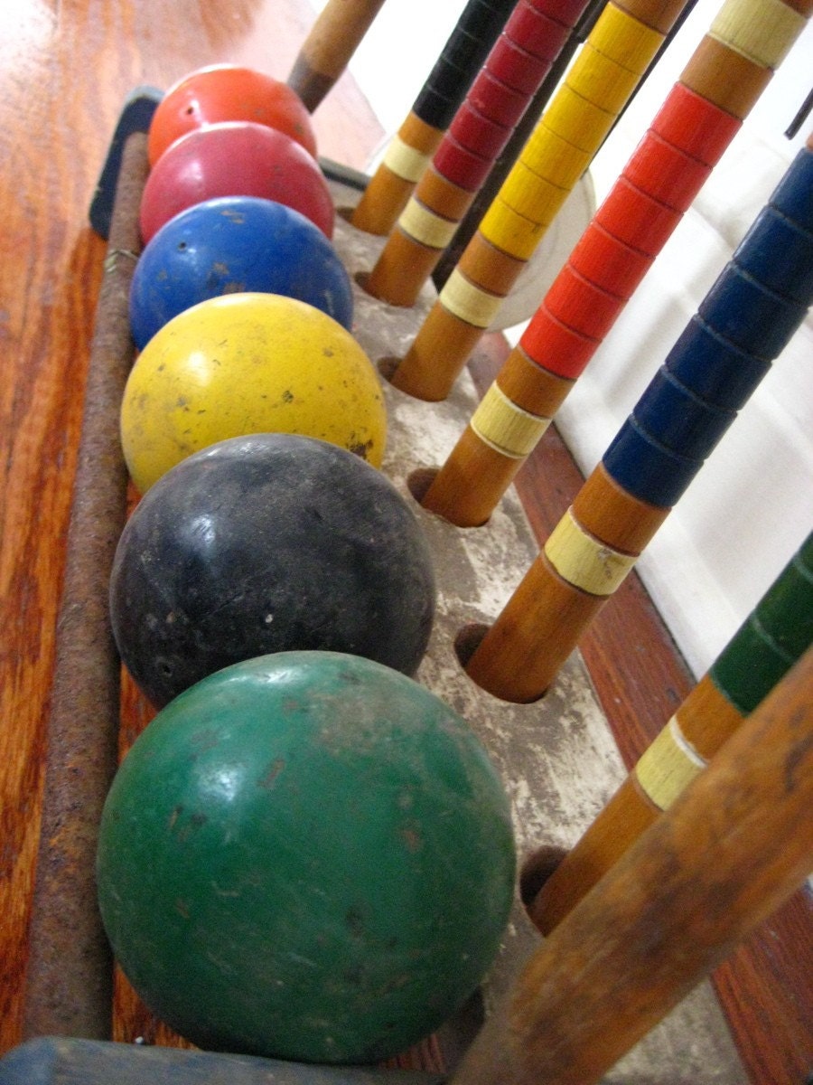 Vintage Croquet Set
