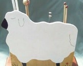 KNIT N BAA BAA HANDCRAFTED WOOD KNITTING NEEDLE HOLDER