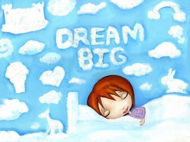 Nursery Art Little Redhead With Big Dreams