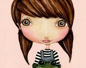 Princess Art Little Girl And Frog Art Print