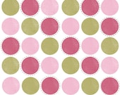 Polka Dots Art Print (Hot Pink, Light Pink, And Lime Green Version)