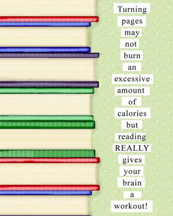 Stack Of Books Word Art Print About Reading For Book Worms And Readers