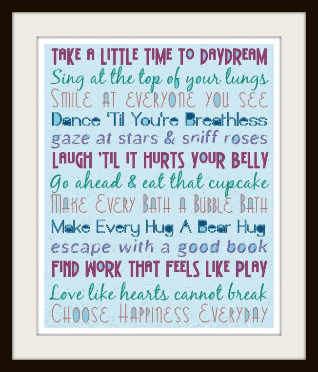 Live Life With Positivity Motivational And Inspirational Art Typographic Print