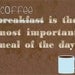 Coffee Lovers Brown And Blue Kitchen Art Typographic Print