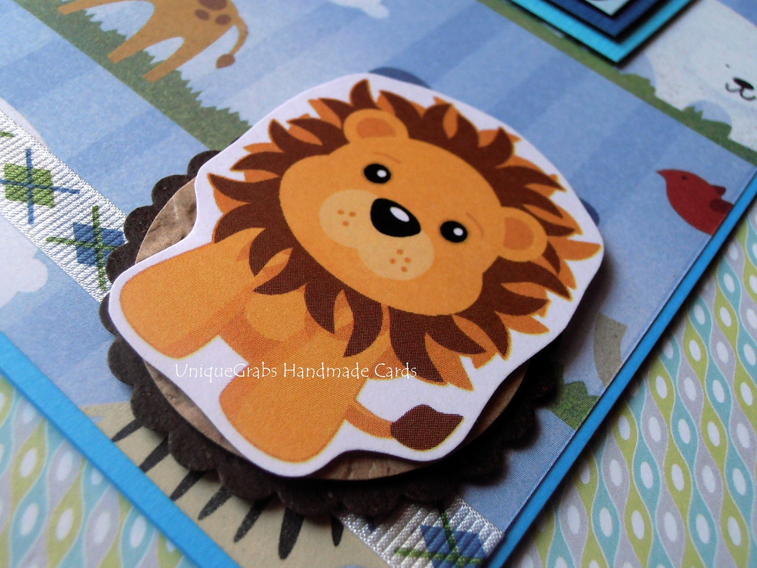 Lion Happy Birthday Handmade Card